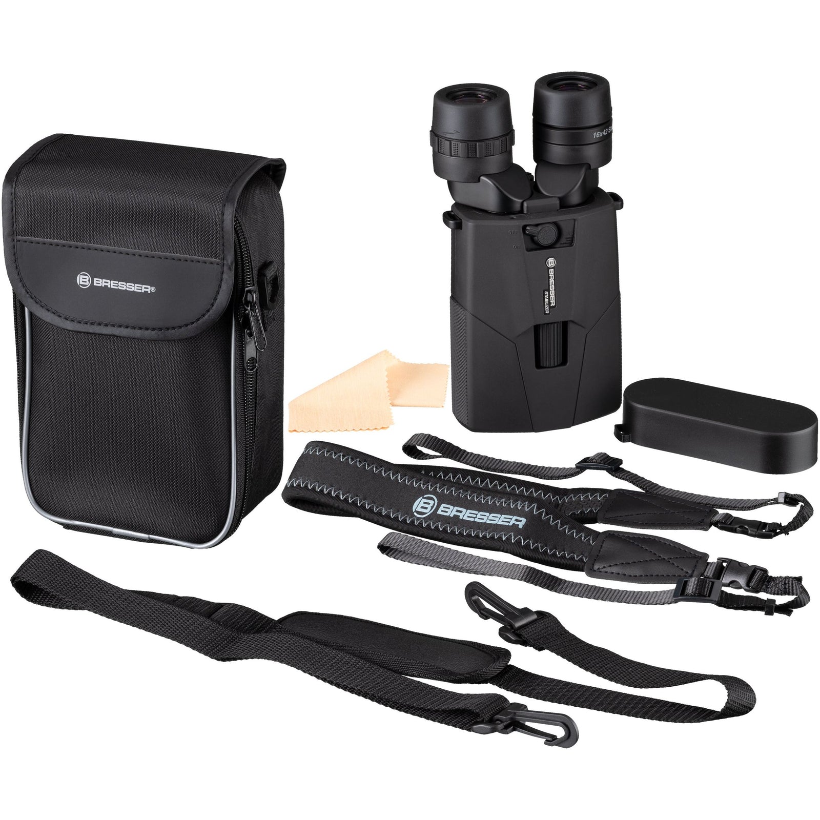 BRESSER 16x42 STABILIZER OIS Binoculars with Image Stabiliser - Vega Vision