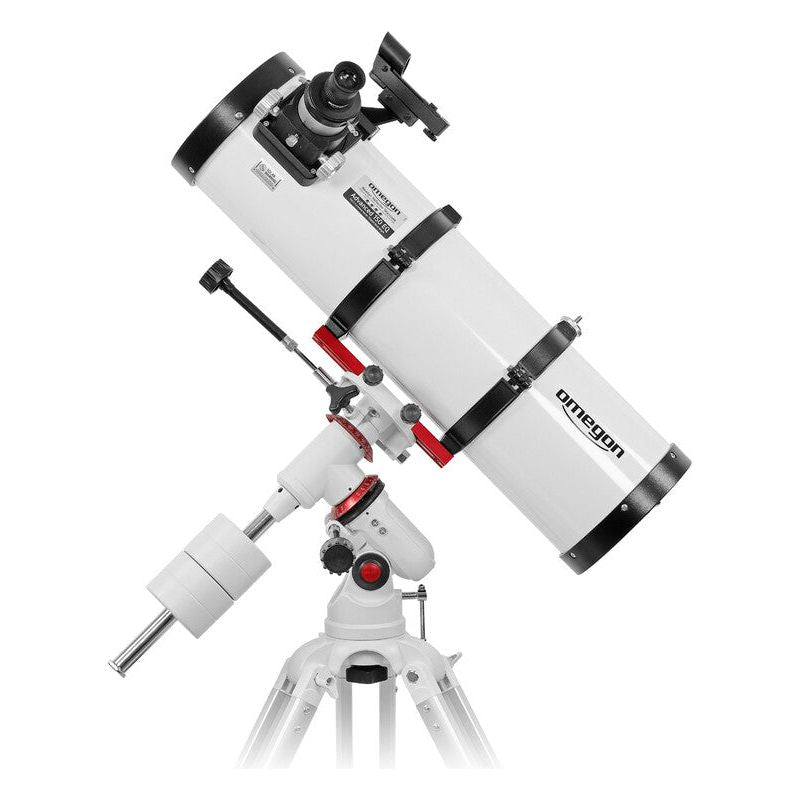 Omegon Telescope Advanced 150/750 EQ-320 Equatorial Mount - An alternate view of the telescope mounted on its EQ-320 equatorial mount