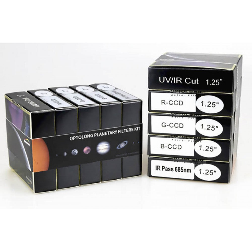Optolong Planetary Filter Kit 1.25" - Set of UV/IR Cut, R, G, B and IR685 Filters - Vega Vision