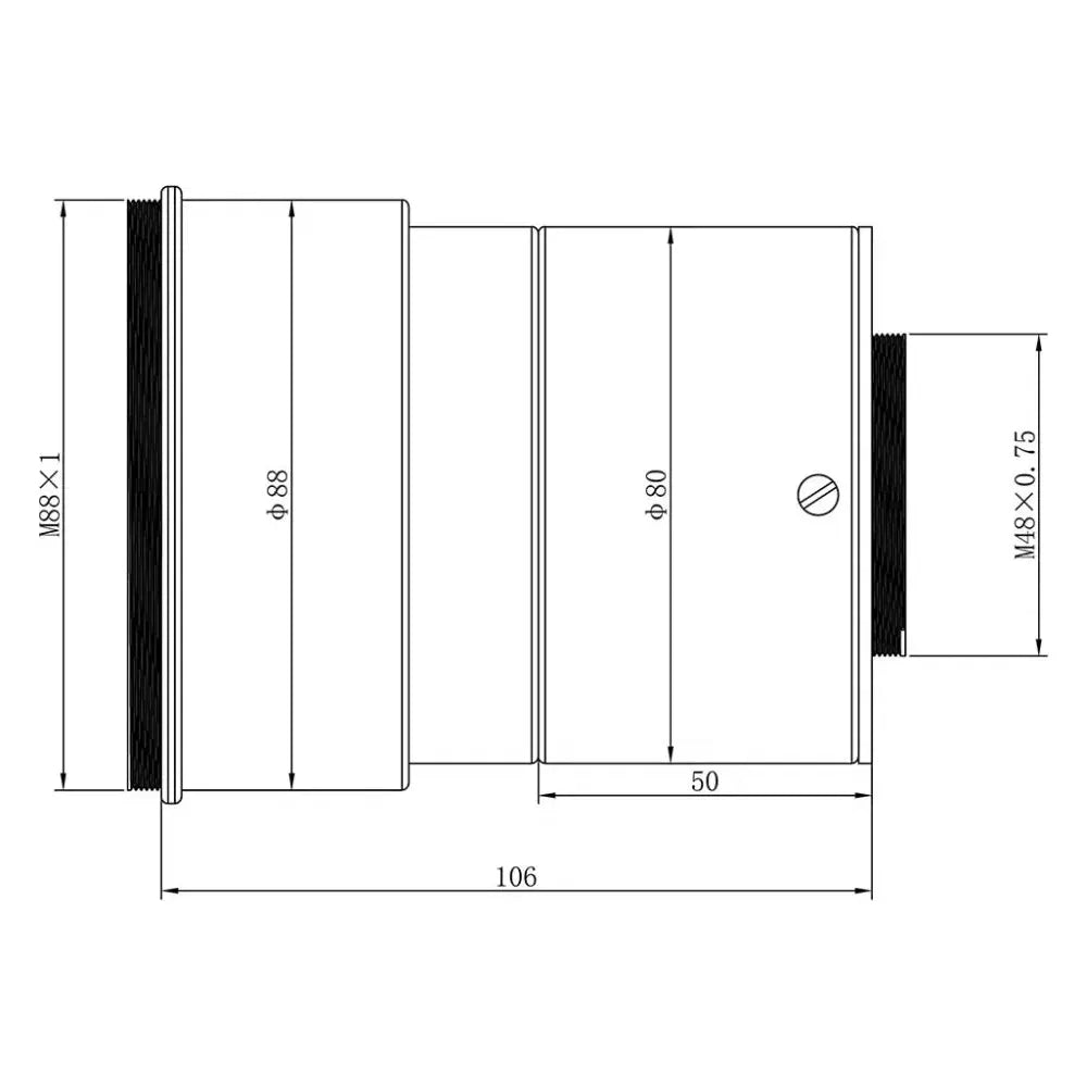 Sharpstar 3" f/4.8 0.74x Reducer and Flattener for FULL FRAME Cameras for Sharpstar 140PH Telescope - M48 Camera Connection - Vega Vision