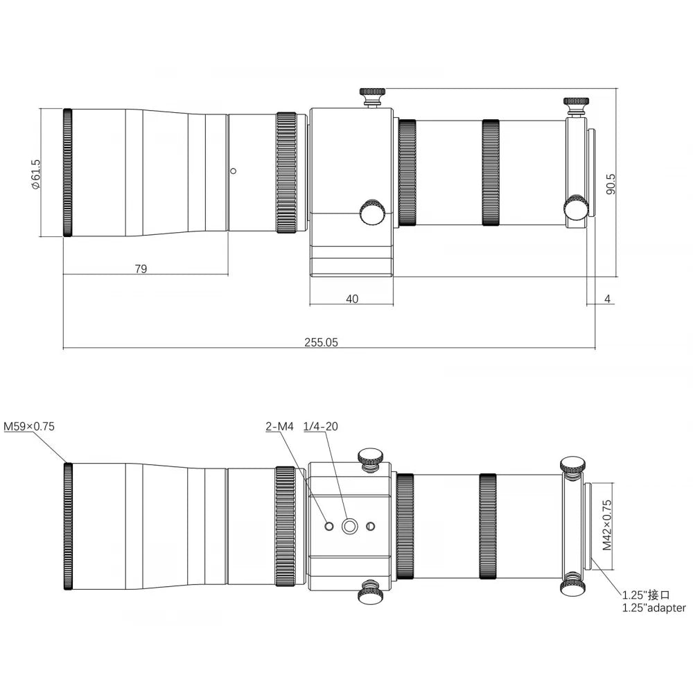 Askar 52mm f/4.8 Super ED Guide Scope - SILVER - Vega Vision