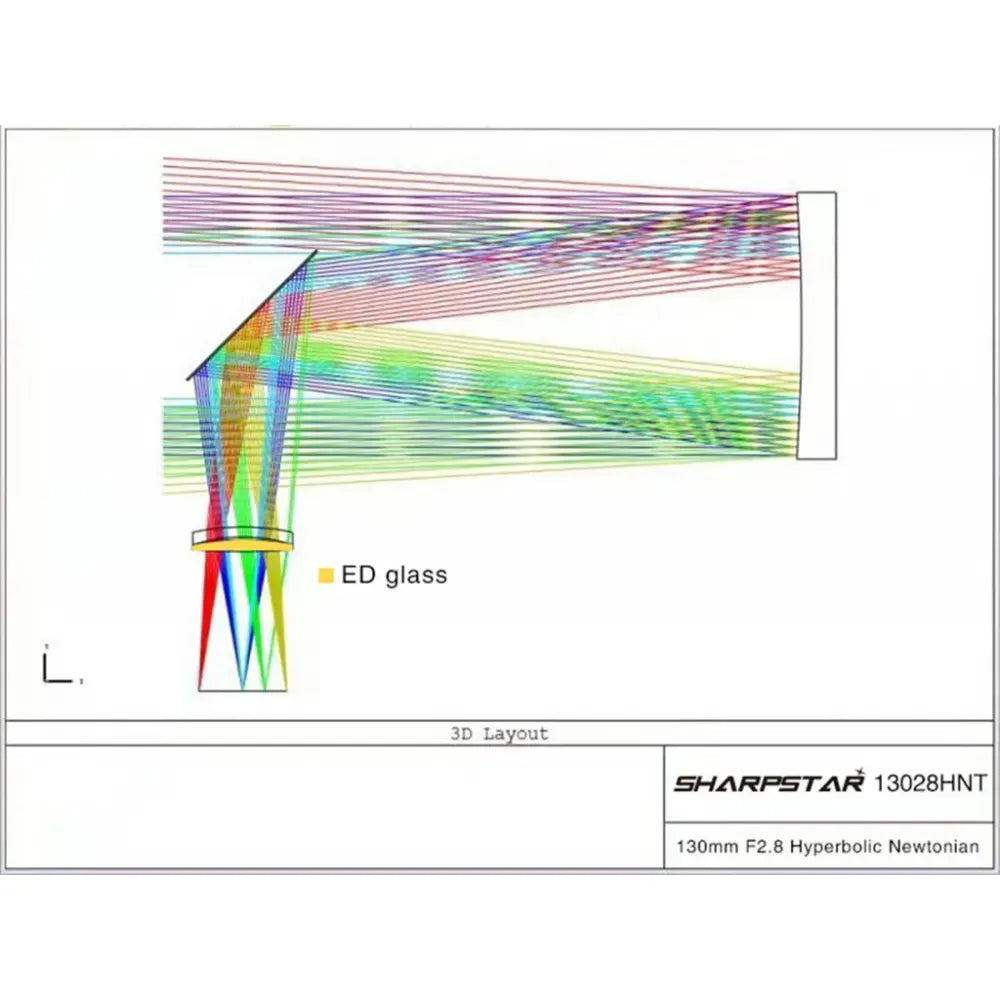 SharpStar 13028HNT 130mm Super-Fast f/2.8 Hyperboloid Newtonian Reflector Telescope - RED - Vega Vision