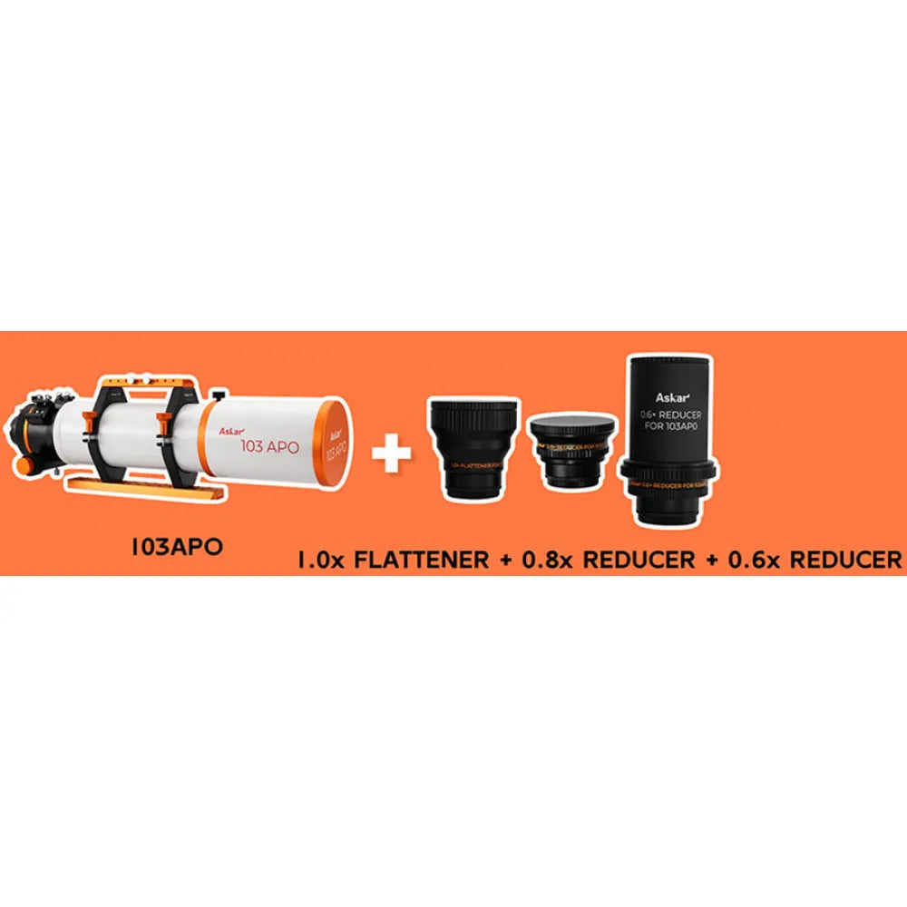 ASKAR 103APO Triplet f/6.8 APO Refractor Telescope with 1x Flattener, 0.8x Reducer and 0.6x Reducer - Vega Vision