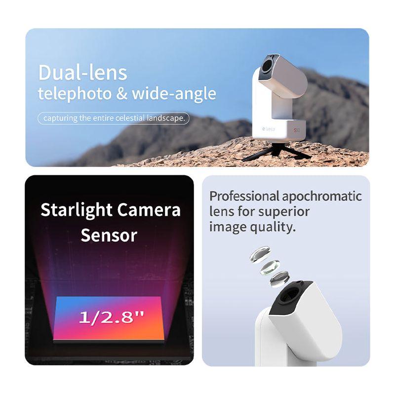 ZWO SeeStar S30 All-in-One Dual-Lens Smart APO Refractor Telescope with Tripod - Vega Vision