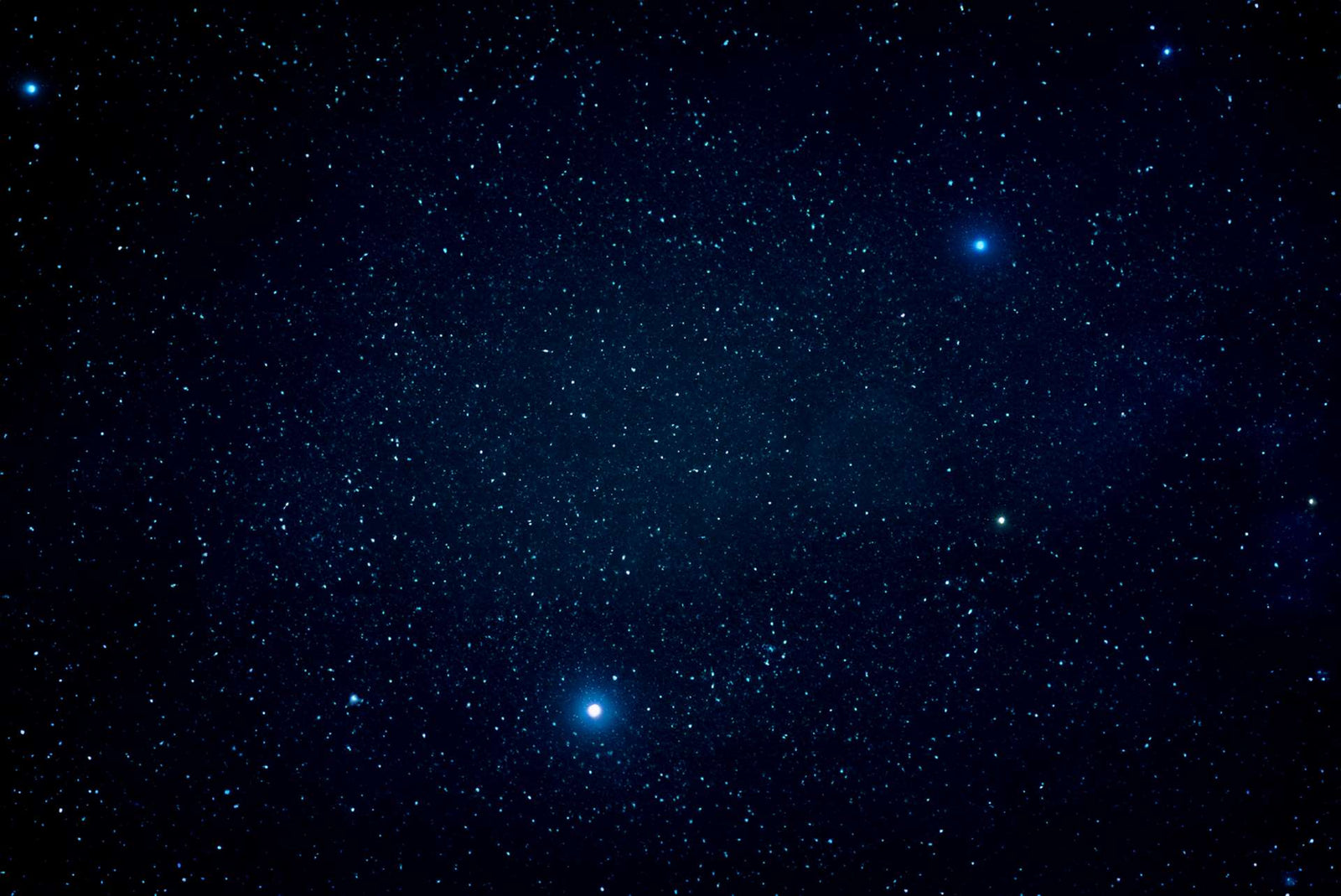 Starry night sky illuminated with brilliant stars