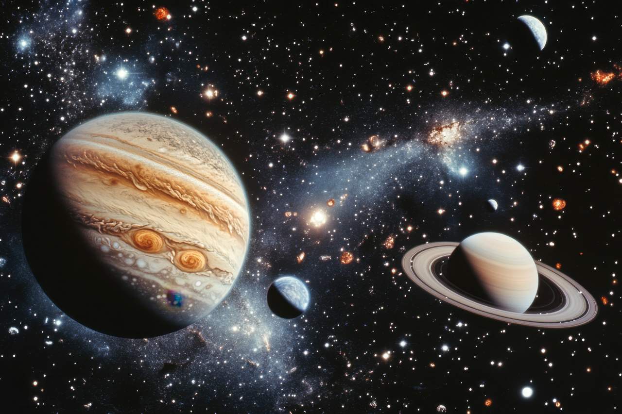 jupiter and saturn with ring
