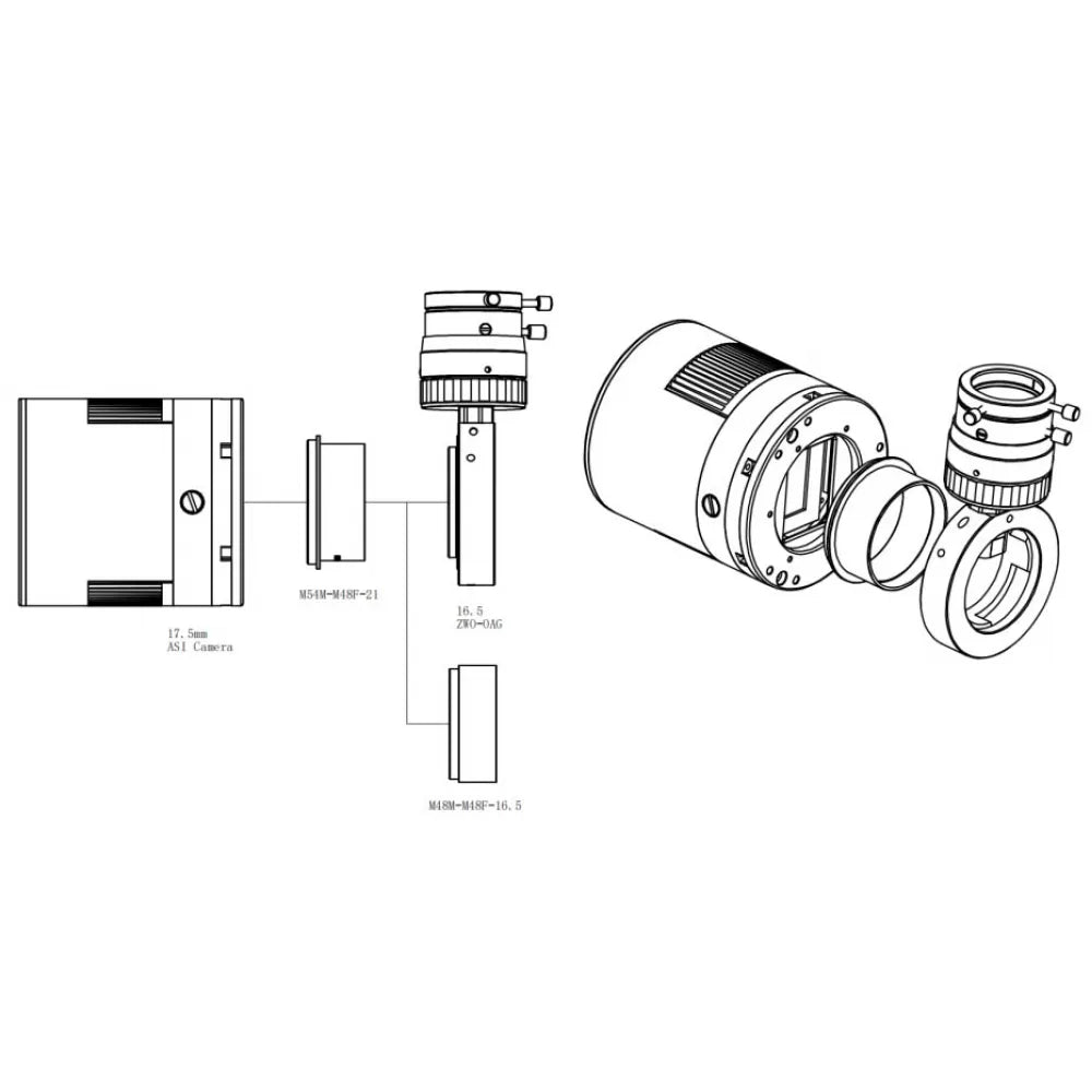 ZWO ASI6200MM PRO COOLED FULL FRAME Monochrome Deep Sky Imaging Camera - 62MPixels - Vega Vision