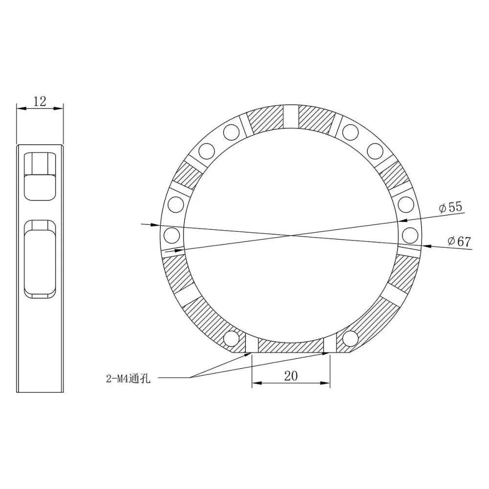 ASKAR 55mm Guide Rings for FMA180 and Other Guidescopes (36mm to 50mm) - 1 PAIR