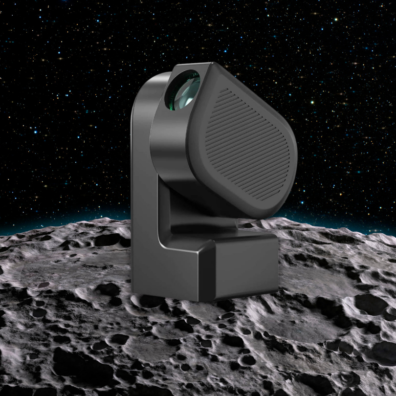 Seestar S50 Smart Telescope on a lunar landscape 