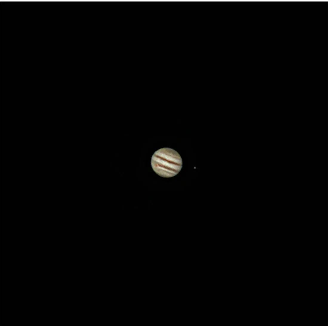 Image taken through the Unistellar Odyssey PRO smart telescope featuring Jupiter