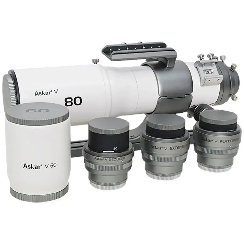 ASKAR V Modular APO Telescope with 2 Interchangeable Lenses with 60mm and 80mm Apertures and 6 Possible Focal Lengths