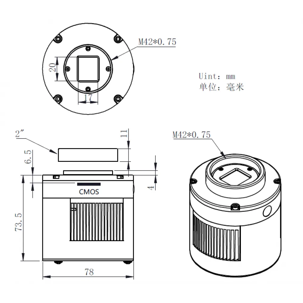 ZWO ASI533MC PRO COOLED Colour 1&quot; CMOS USB3.0 Deep Sky Imager Camera - Vega Vision