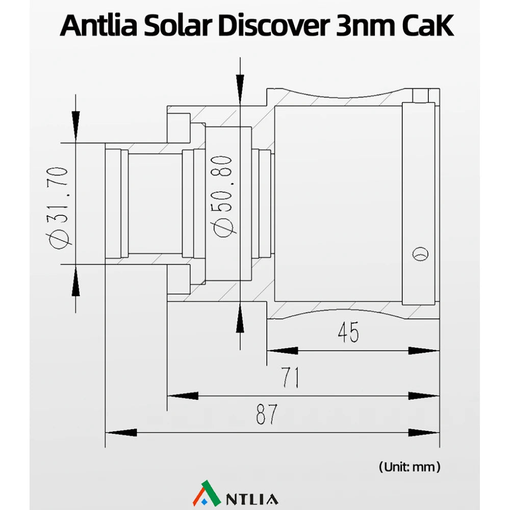 Antlia Solar Discover CaK Calcium-K 3nm 393.3nm Imaging Solar Filter Assembly - Vega Vision