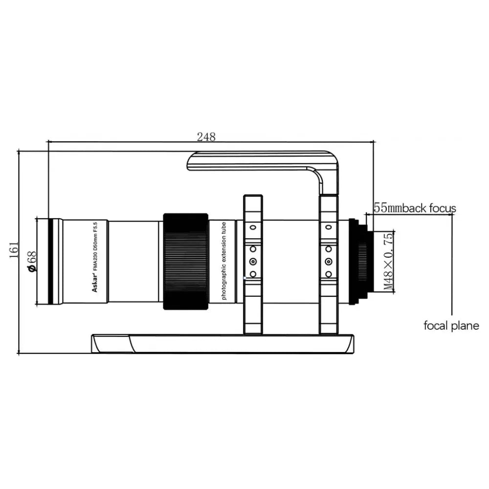 ASKAR FMA230 F230 f/5.5 Astrograph Camera Lens - Triplet APO Refractor Telescope with f/4.6 reducer