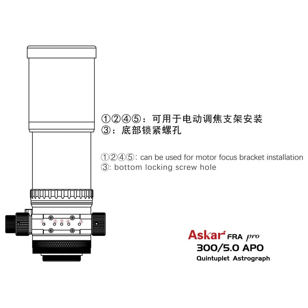 ASKAR FRA300 PRO 60mm f/5 Petzval Quintuplet Astrograph APO Apochromatic Refractor Telescope