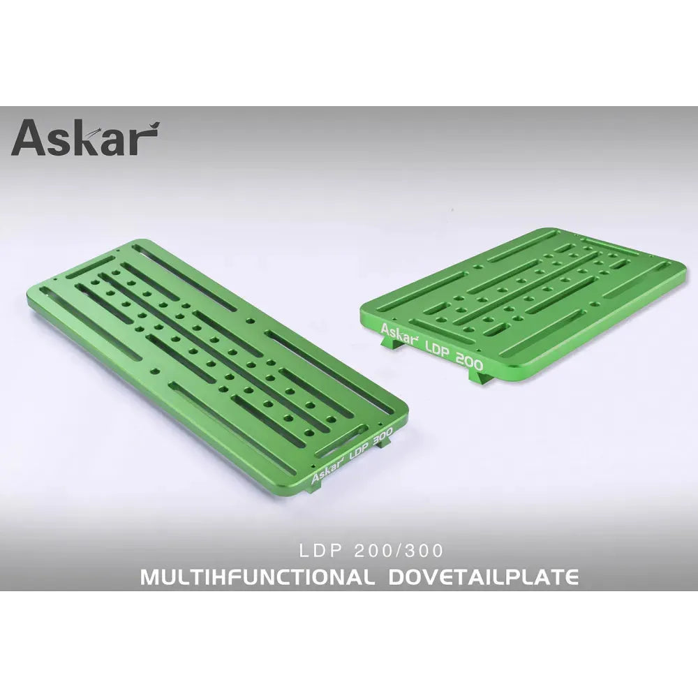 ASKAR LDP200 Losmandy-style Universal Dovetail Plate - 200mm - GREEN