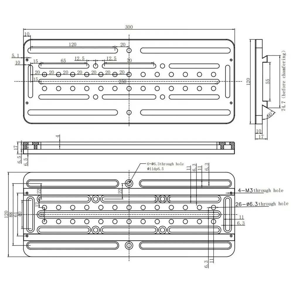 ASKAR LDP300 Losmandy-style Universal Dovetail Plate - 300mm - GOLD