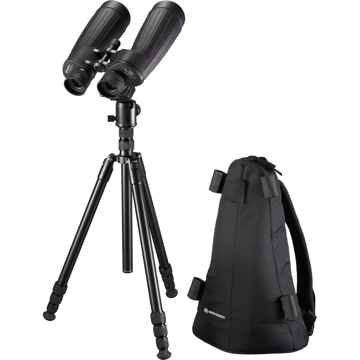BRESSER NightExplorer 15x70 Astronomy Binoculars + Tripod and Carry Rucksack Bundle - Vega Vision