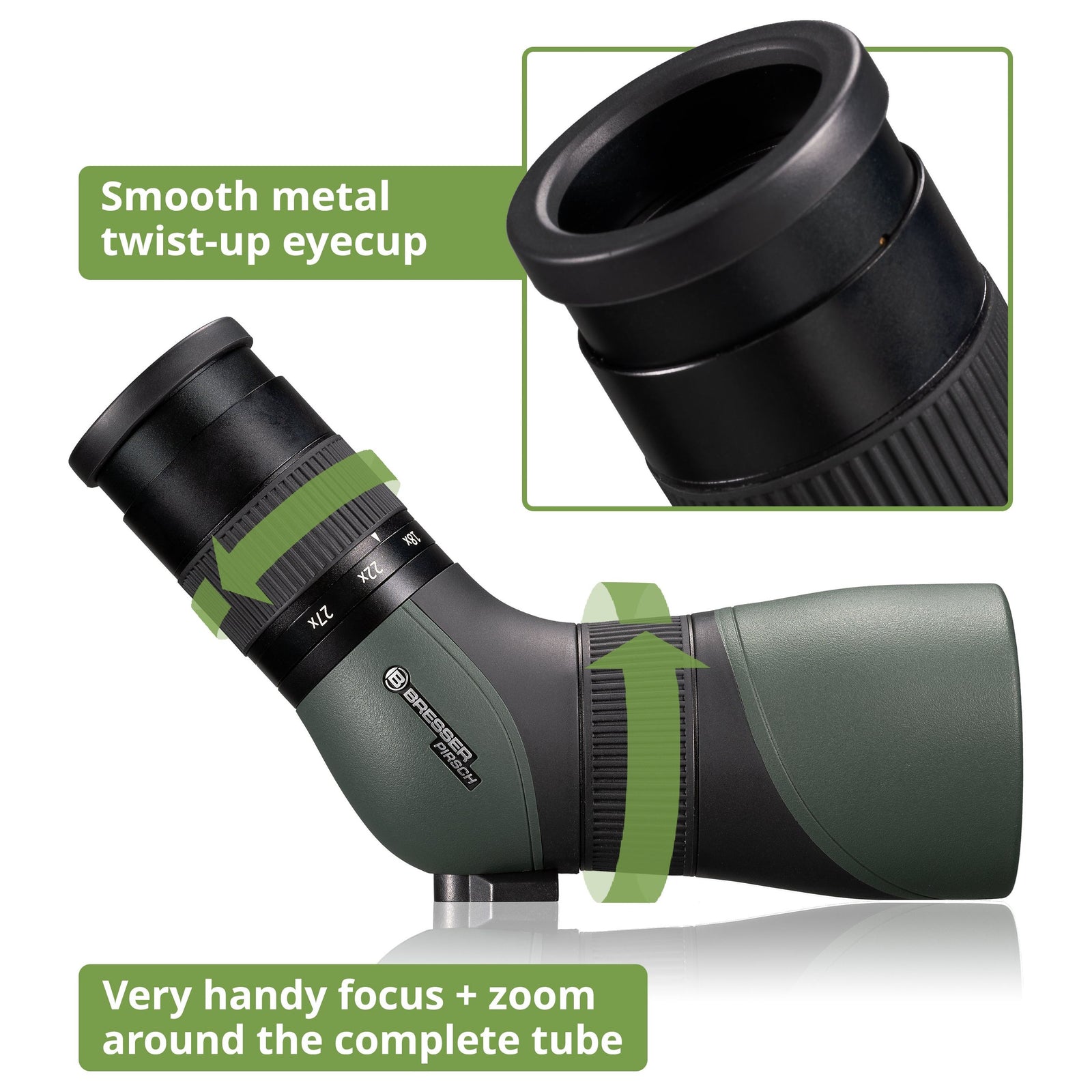 BRESSER Pirsch 9-27x56 Spotting Scope Gen. II with Tube-Focus - Vega Vision