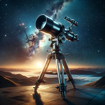 AI generated image of high-end-refractor-telescope-mountains