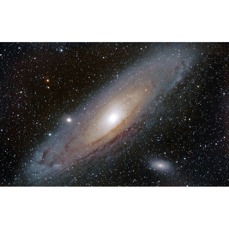 Captured by Michele Russo, this image showcases the Andromeda Galaxy complex using the Omegon 104/650 ED Triplet telescope paired with a Canon 700D camera. The image beautifully captures the intricate details of the Andromeda Galaxy, highlighting the capabilities of this equipment in astrophotography.