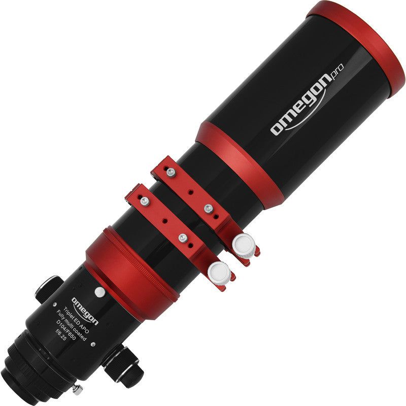 Overview of the Omegon Apochromatic Refractor Pro APO AP 104/650 ED Triplet OTA, highlighting its high-quality construction and advanced optical design for exceptional performance in astrophotography and visual observation