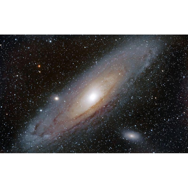 Captured by Michele Russo, this image showcases the Andromeda Galaxy complex using the Omegon 104/650 ED Triplet telescope paired with a Canon 700D camera. The image beautifully captures the intricate details of the Andromeda Galaxy, highlighting the capabilities of this equipment in astrophotography.