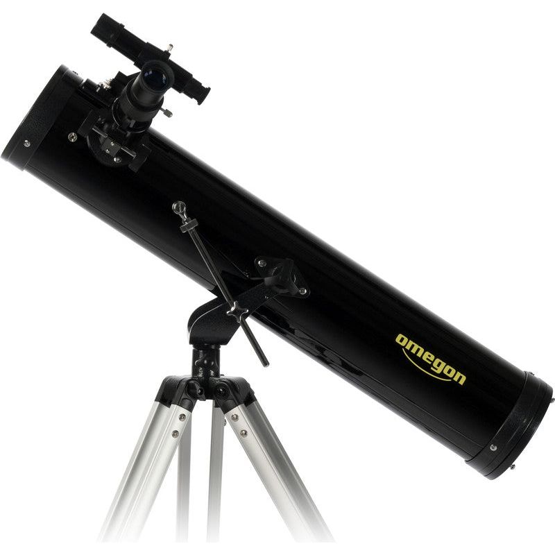 Omegon Telescope N 76/700 AZ-1 - A compact and portable 76mm aperture Newtonian reflector telescope mounted on the AZ-1 alt-azimuth mount, perfect for beginners exploring the night sky