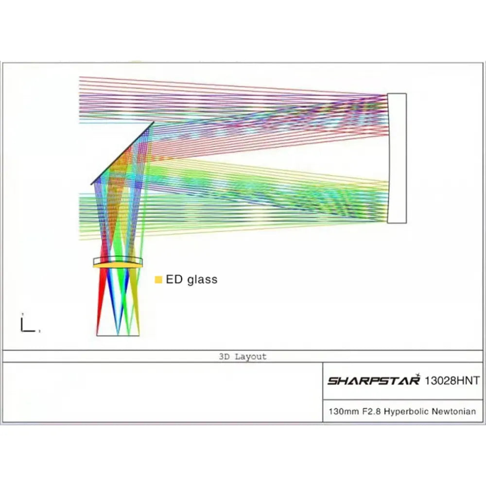 SharpStar 13028HNT 130mm Super-Fast f/2.8 Hyperboloid Newtonian Reflector Telescope - RED