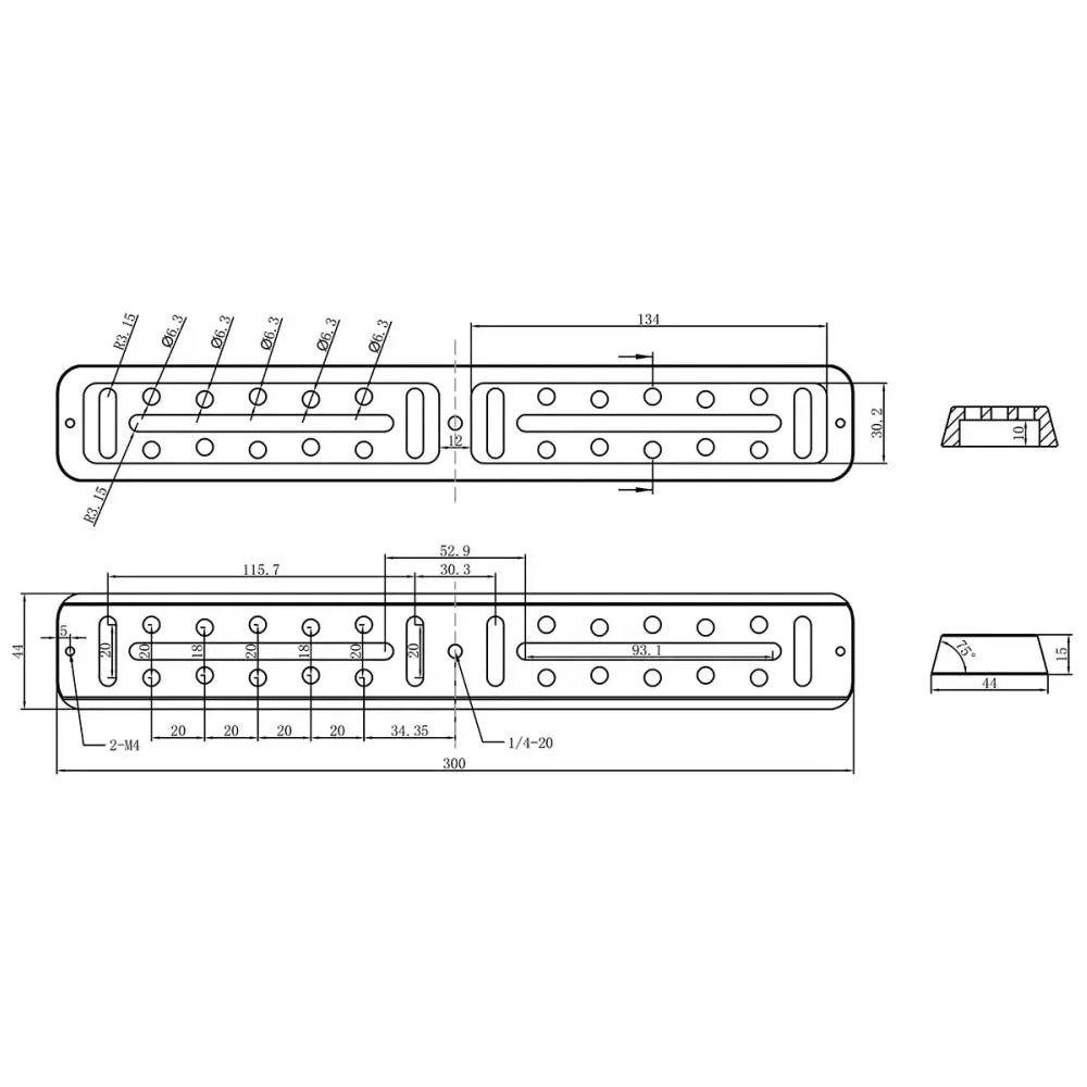 ASKAR VDP300 Vixen-style Universal Dovetail Plate - 300mm - RED - Vega Vision