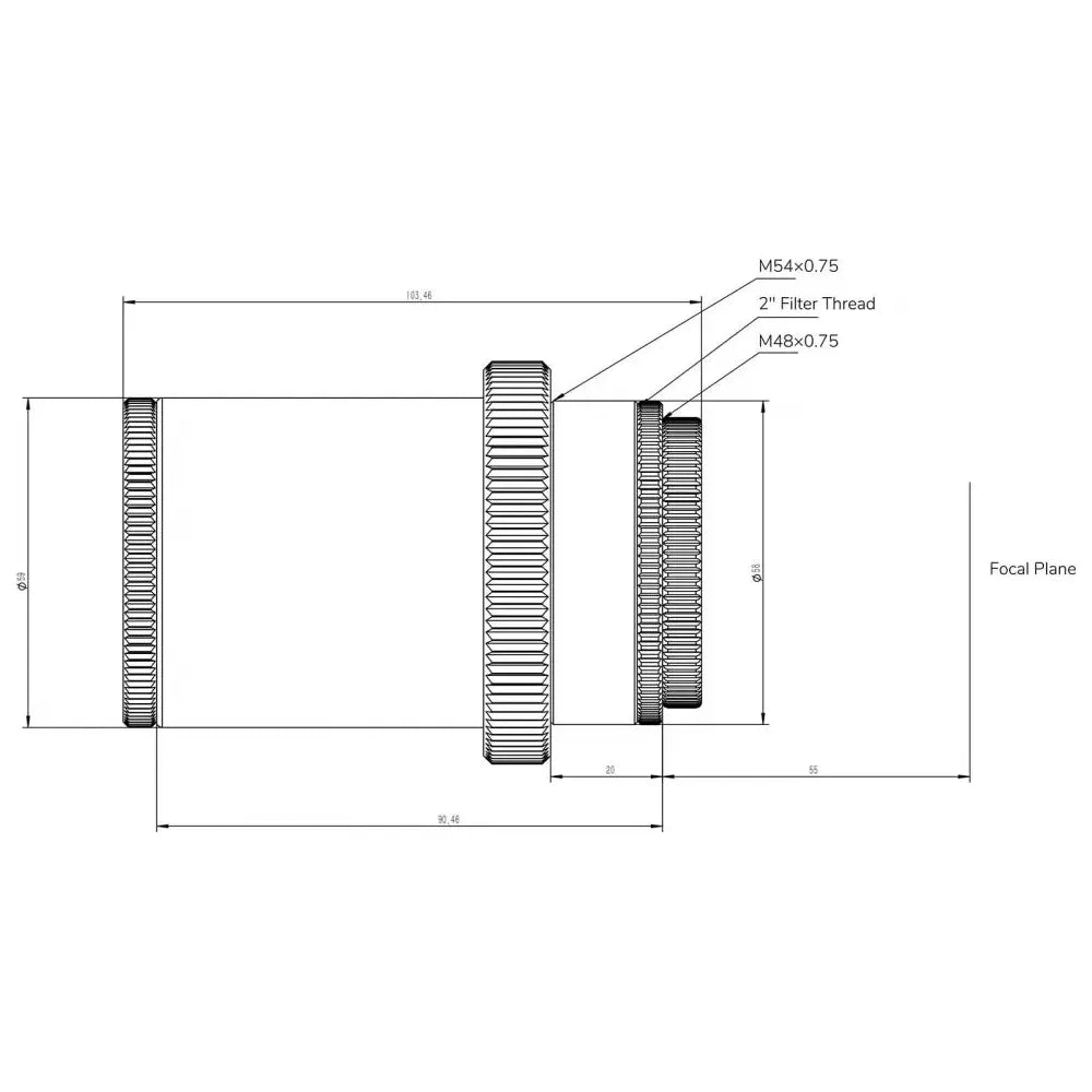 Sharpstar 0.75x f4.4 Reducer for FULL FRAME Cameras for Sharpstar 61EDPH Mark III Telescope - M48 Camera Connection - Vega Vision
