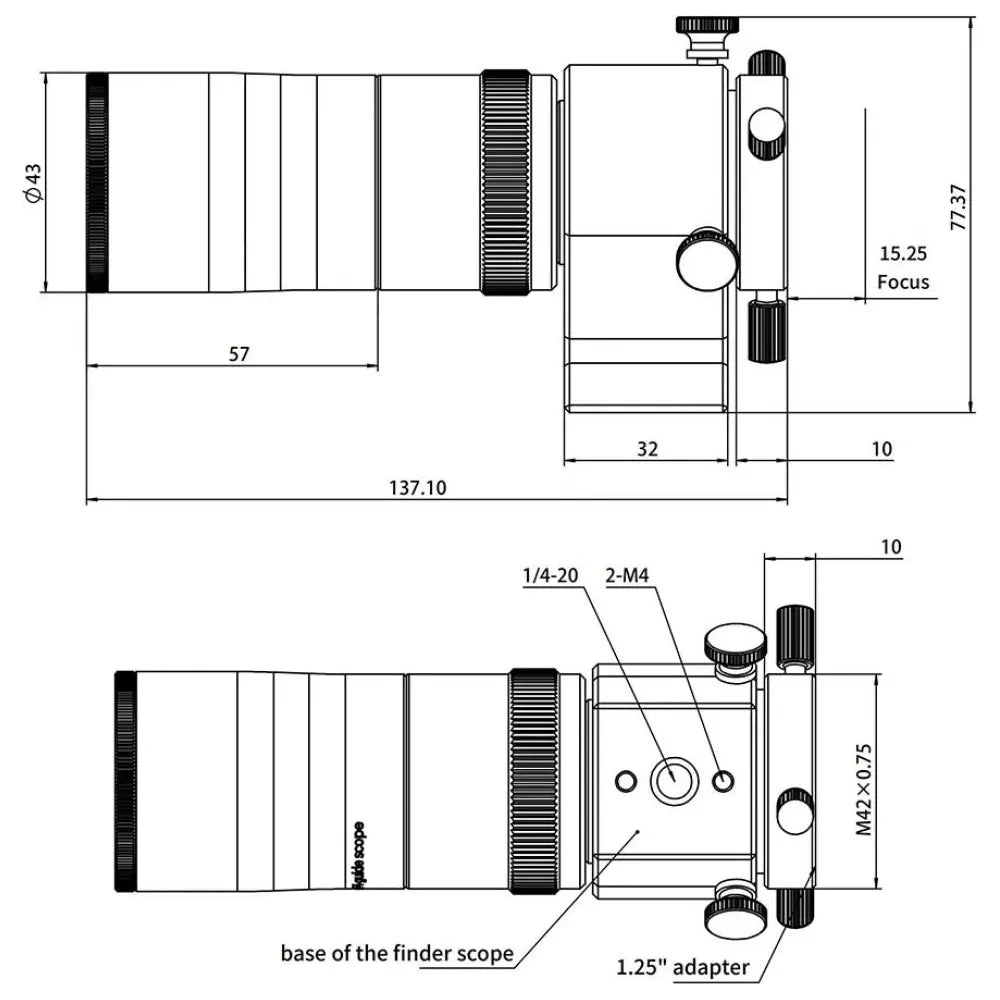 Askar 32mm F4 Mini Guide Scope - SILVER - Vega Vision