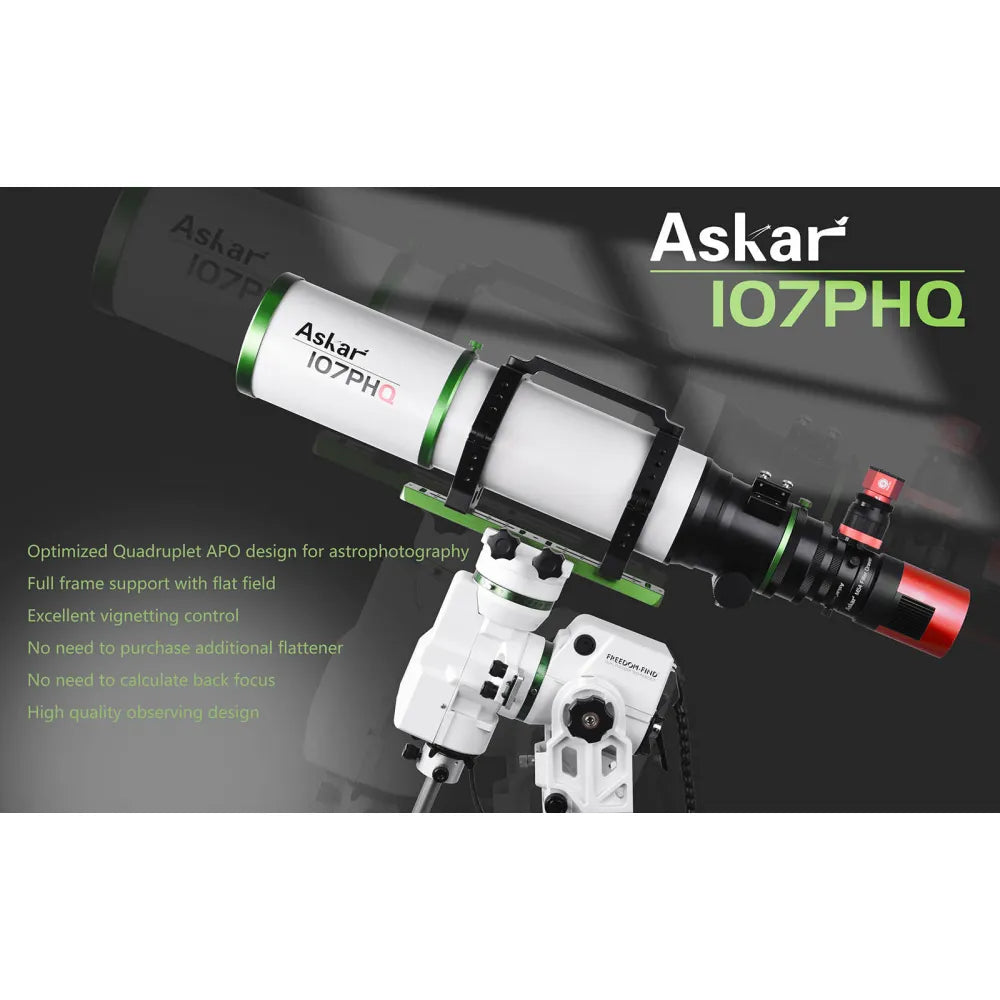 ASKAR 107PHQ 107mm f/7 ED APO Quadruplet Apochromatic Refractor Telescope - Vega Vision