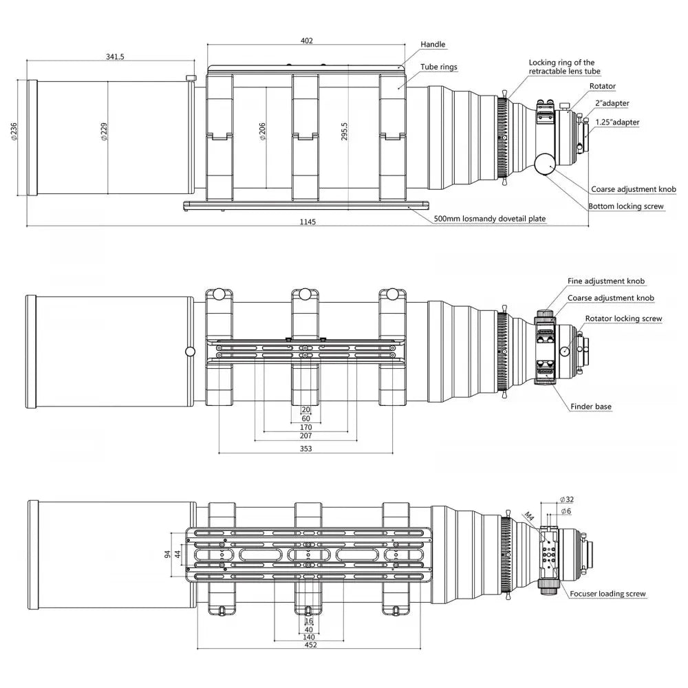 ASKAR 203APO 203mm f/7 ED APO Triplet Apochromatic Refractor Telescope - Vega Vision