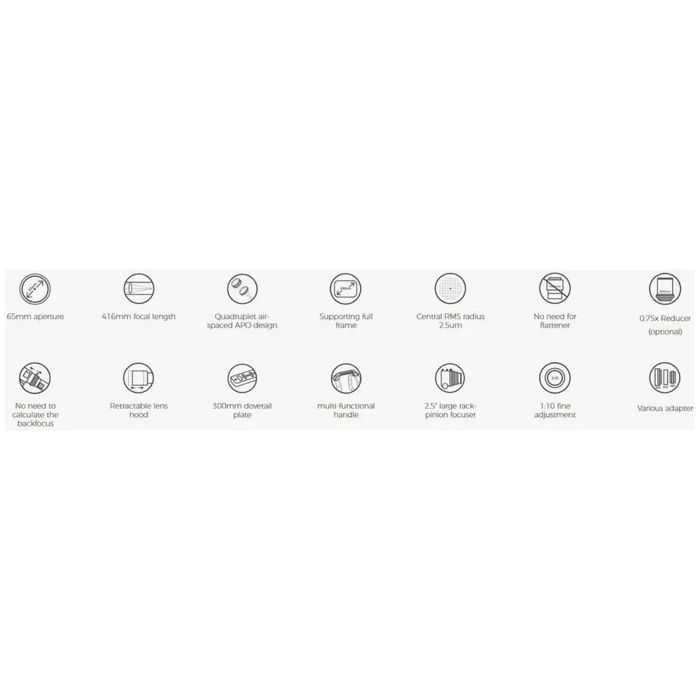 ASKAR 65PHQ 65mm f/6.4 ED APO Quintuplet Apochromatic Astrograph Refractor Telescope - GREEN - Vega Vision