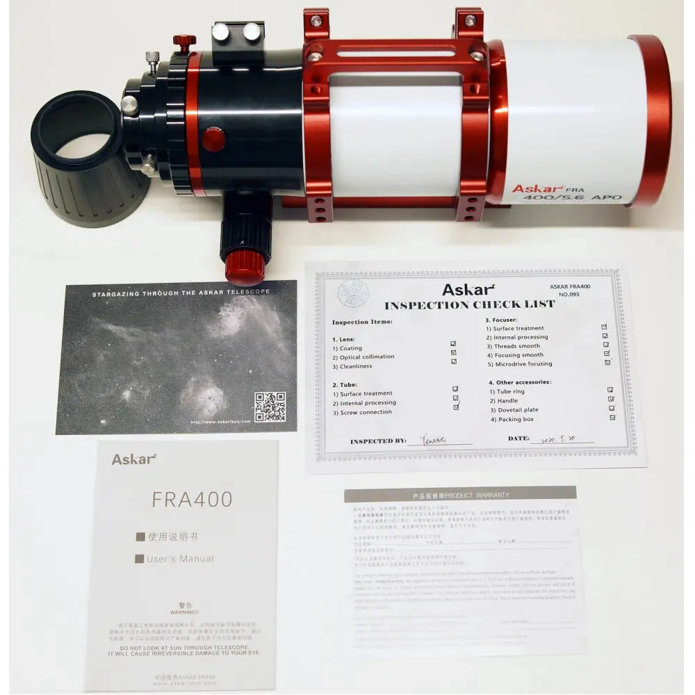 ASKAR FRA400 f/5.6 Quintuplet Astrograph APO Apochromatic Refractor Telescope - Vega Vision