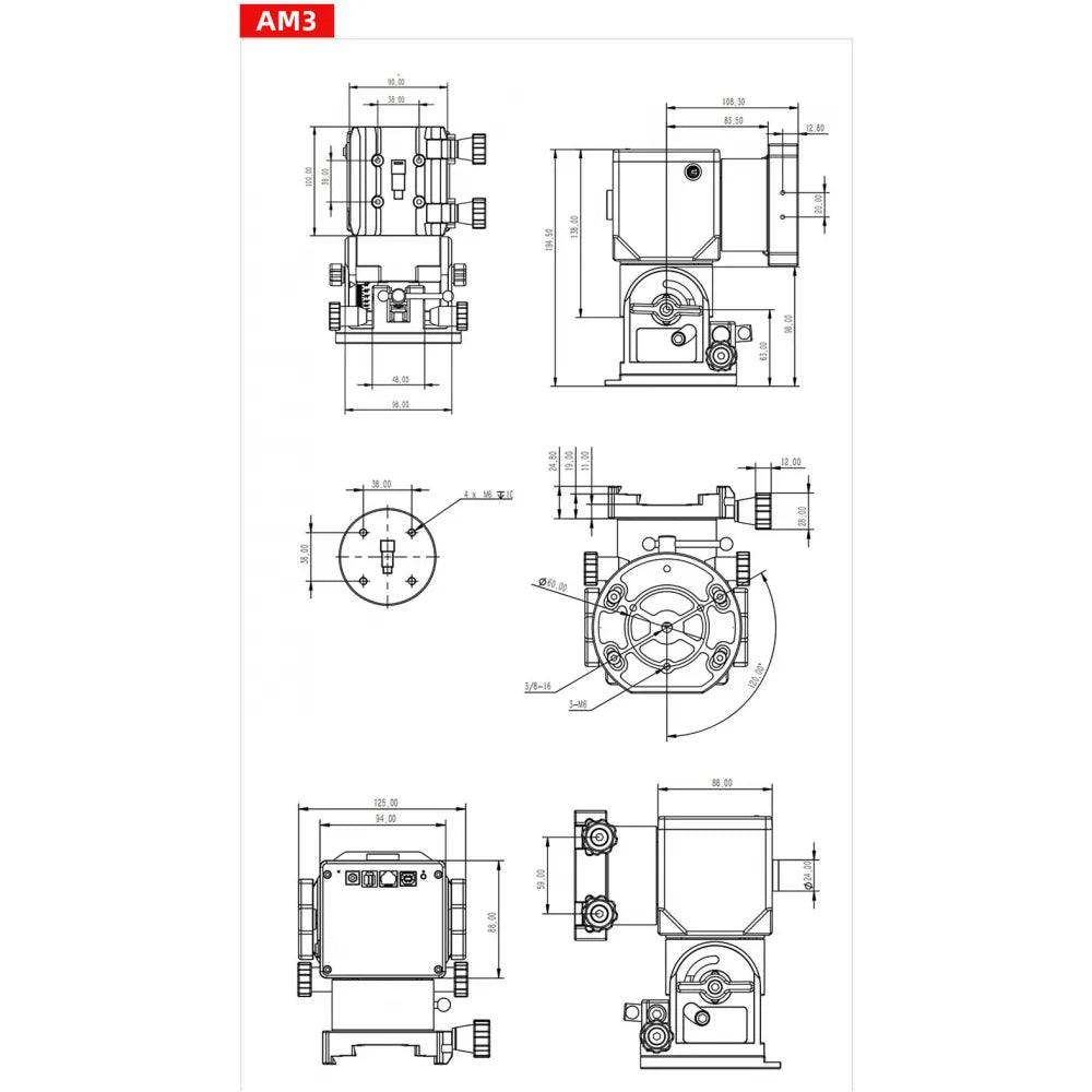 ZWO AM3 Harmonic Drive AZ-EQ Dual-Purpose Mount - up to 8kg - 13kg Payload - with TC40 CF Tripod - Vega Vision