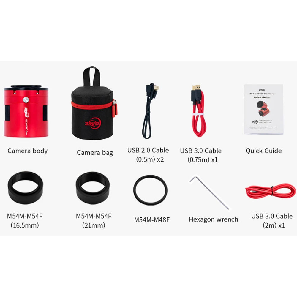 ZWO ASI2600MM DUO Monochrome APS-C CMOS USB3.0 Deep Sky Imager Camera with Built-In Guiding Sensor - Vega Vision