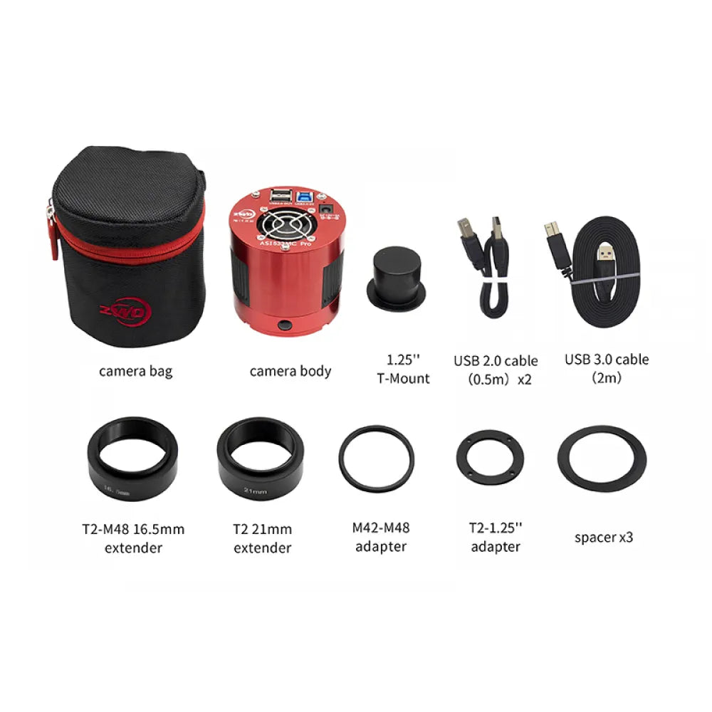 ZWO ASI533MC PRO COOLED Colour 1&quot; CMOS USB3.0 Deep Sky Imager Camera - Vega Vision