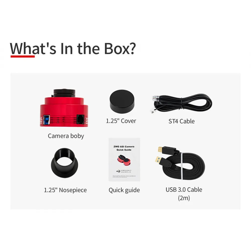 ZWO ASI662MC USB3.0 Colour CMOS Camera with Autoguider Port with High Sensitivity - Vega Vision