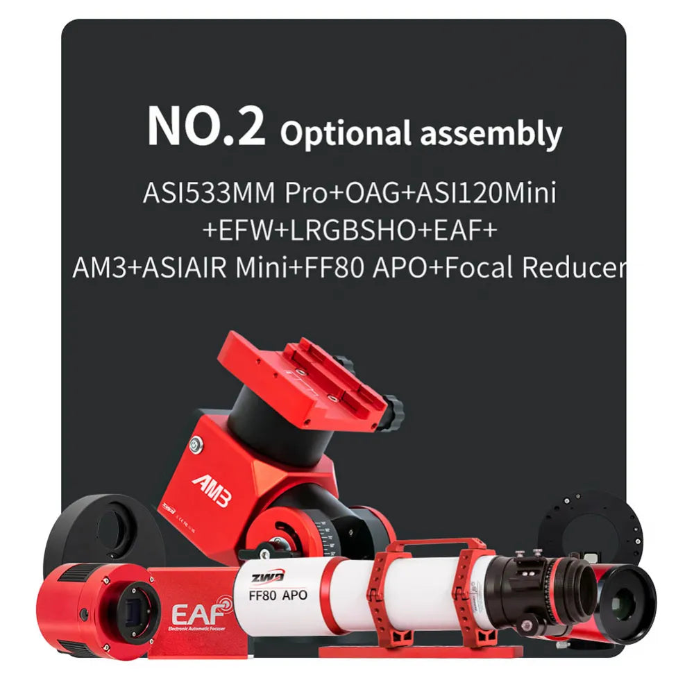 ZWO FF80 APO &amp; AM3 Mount &amp; TC40 Tripod BUNDLE - Vega Vision